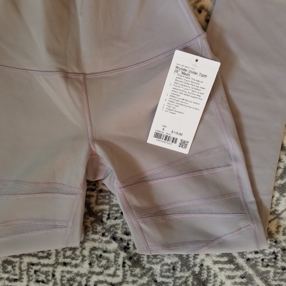 NWT Lululemon Wunder Under Tech Mesh Dark Chrome 6 - Picture 8 of 10